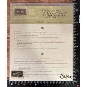 HTF RARE VINTAGE Stampin Up! Sizzix Leaflets Framelits Dies Set 138283